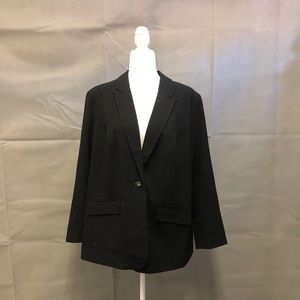 Plus Size Black Single-button Blazer NWT